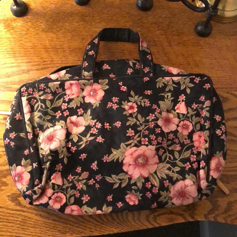 Vintage floral large travel bag